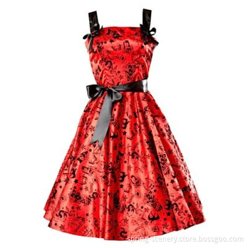 Excellent Quality Tattoo Flock Dress CS-R013